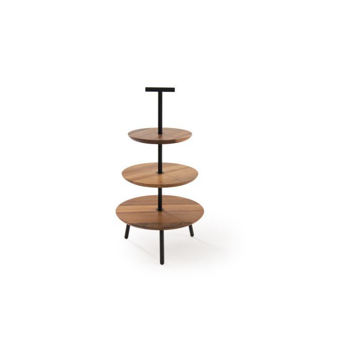 Pastry Stand Walnut Ø32.5cm Alto Craster Display