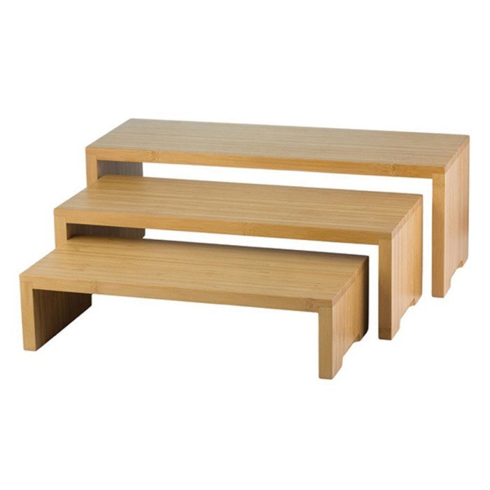 BUFFET RISER CASCADE BAMBOO SET OF 3