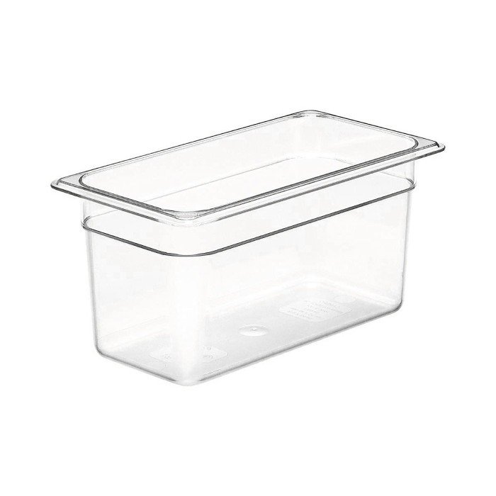 GN CONTAINER 1/3-150 RECTANGULAR CLEAR POLYCARBONATETE