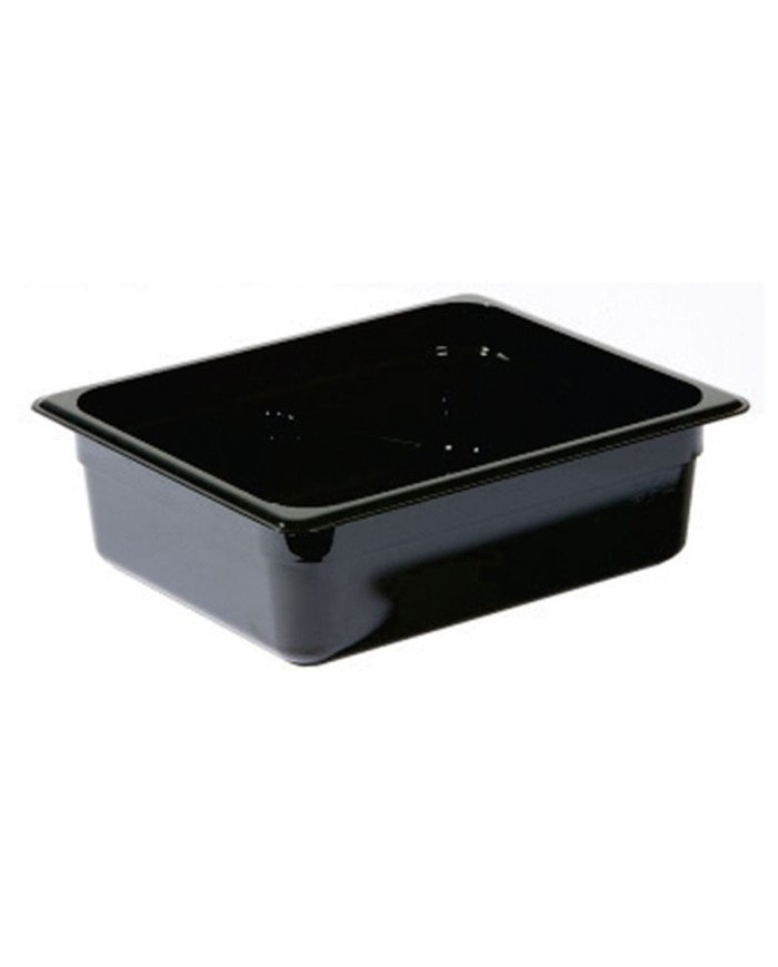 Buy GN CONTAINER 1/2-100 BLACK RECTANGULAR POLYCARBONATE | Restofair RAK