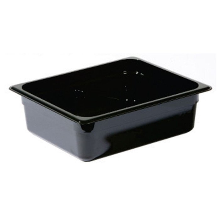 Buy GN CONTAINER 1/2-100 BLACK RECTANGULAR POLYCARBONATE | Restofair RAK