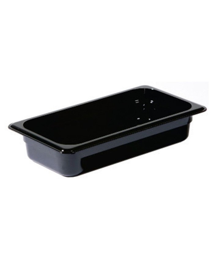 Buy GN CONTAINER 1/3-150 RECTANGULAR BLACK POLYCARBONATE | Restofair RAK