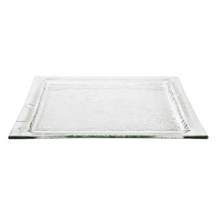Square Luminarc Glass Plates PLATE WITH RIM SQUARE CLEAR X X H2CM