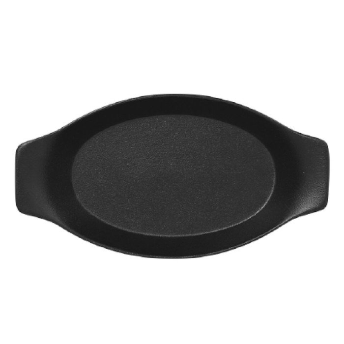 Buy EARED DISH OVAL BLACK RAK STONE NEOFUSION RAK PORCELAIN | Restofair RAK