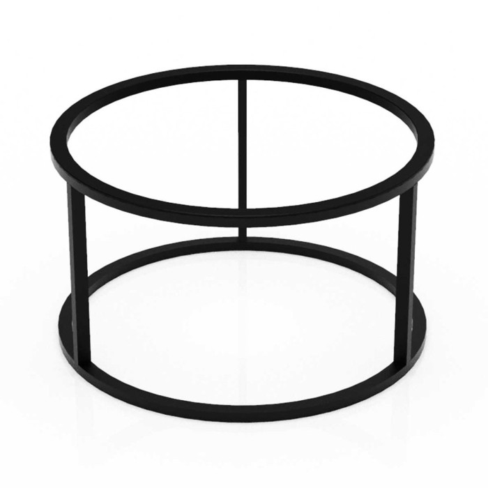 Round Riser Black D32xH18cm Craster Steel Stand